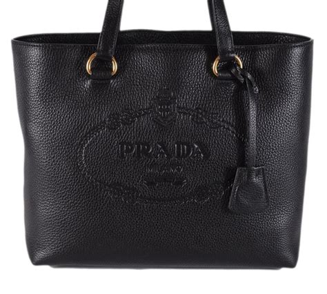 prada embossed logo leather handbag|vintage Prada handbag leather.